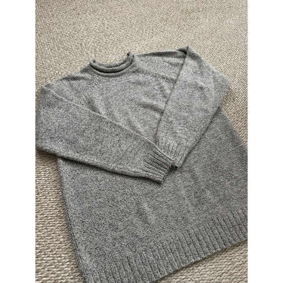 Basic Editions Sweaters - Women's Vintage Gray Roll Neck Fisherman's Sweater, XL. Cottage Country